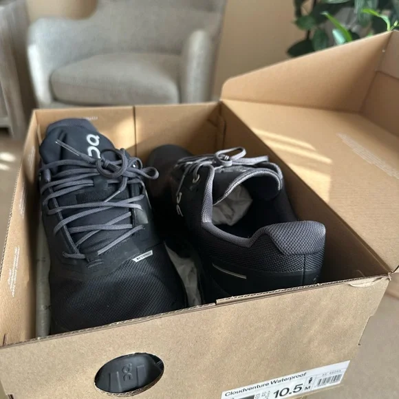 New in box, Men On Cloudventure waterproof , size 10.5, Black 32.99253 - Picture 2 of 6